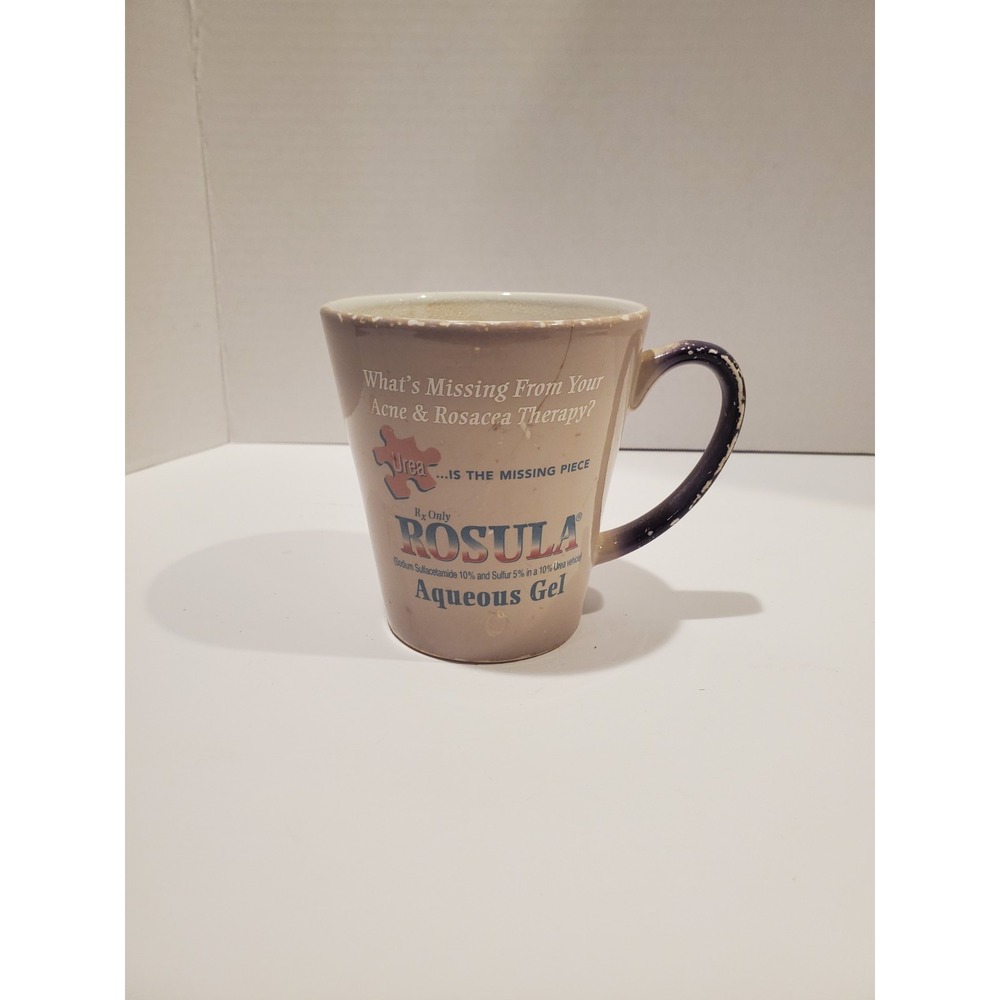 Vintage Rosula Aqueous Gel Heat Reactive Color Change Coffee Mug Acne Rosacea